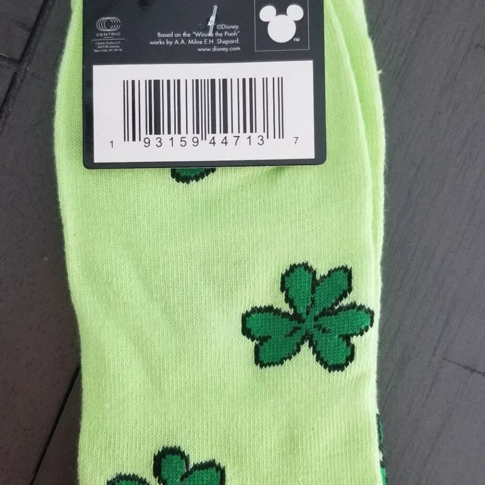 Disney & Peanuts St. Patrick's Day Assorted 3-Pair Adult Novelty Crew Socks Lot